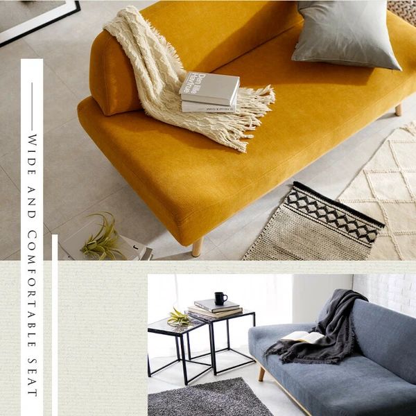 ダークグレー マスタードイエロー