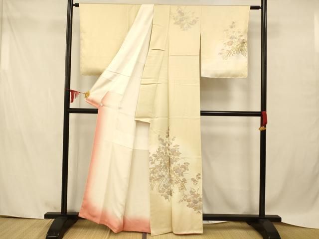 平和屋着物○「anan」ブランド 振袖 雪輪花鞠文 暈し染め 金銀糸