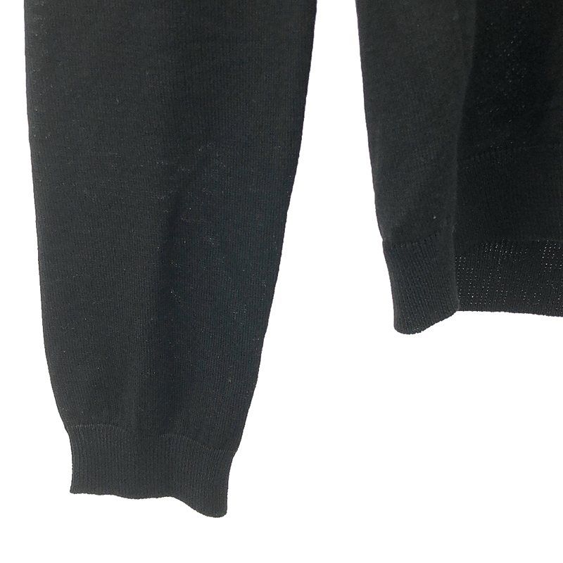 Maison Margiela / メゾンマルジェラ | レザー エルボーパッチ ウール ニット プルオーバー | S | ブラック | レディース Maison Margiela（メゾンマルジェラ） 4 14 セーター SI1GP0001 S18064