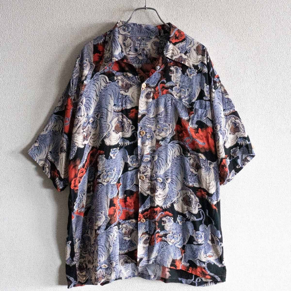 美品】SUN SURF 【THE HUNDRED TIGERS 百虎 アロハシャツ 虎