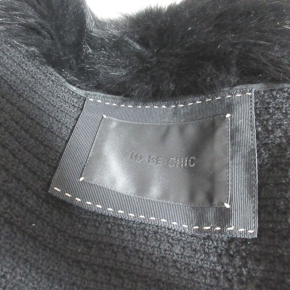 良品 TO BE CHIC トゥービーシック ファー ニットコート UDF15