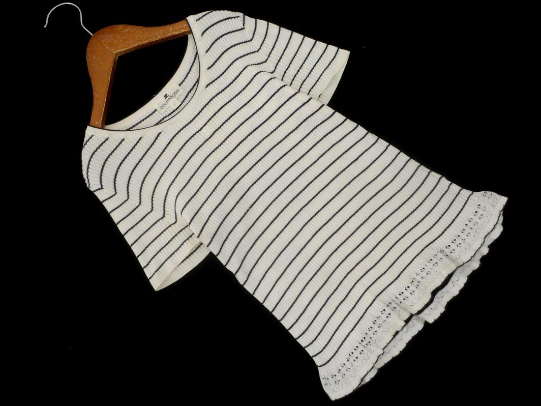 Courreges クレージュ ボーダー サマー ニット セーター size38