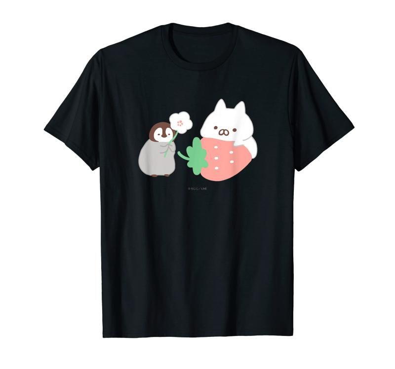 世界的に ねこぺん日和 ねこくんぺんちゃんといちご Tシャツ - メルカリ ぬいぐるみ