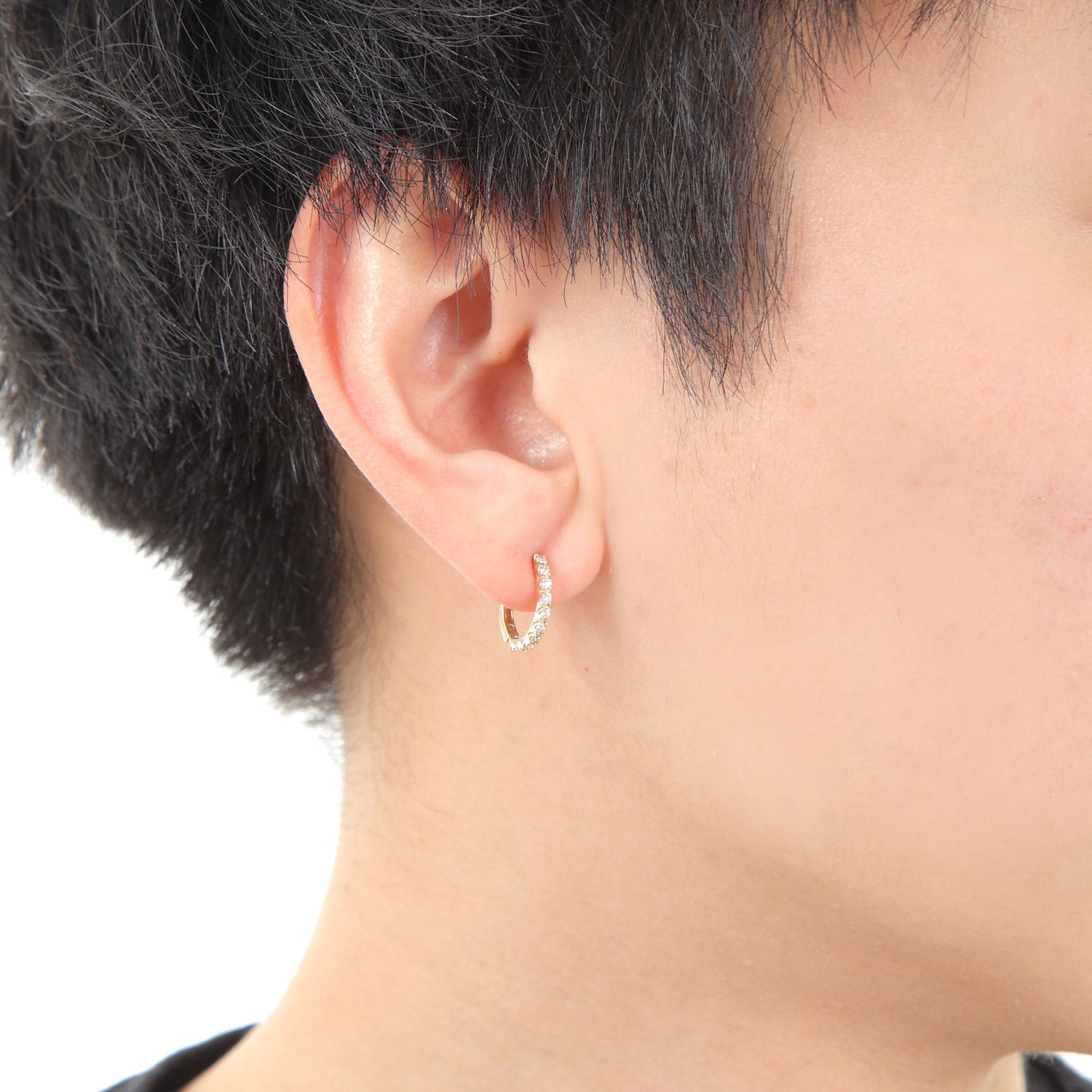 【専用商品】K10 WG ダイヤモンドフープピアス K10WG ダイヤモンド フープピアス 専用商品】K10 WG ダイヤモンド