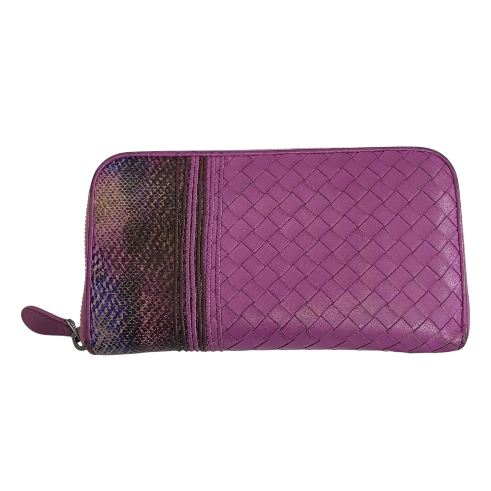 中古品】 BOTTEGA VENETA ボッテガヴェネタ イントレチャート ラウンド 