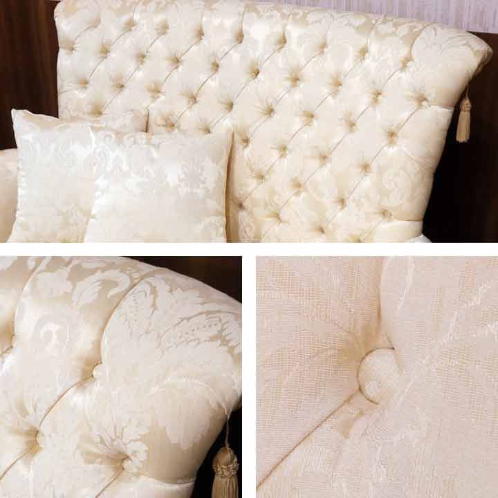 ガレージセール イタリア 二人がけソファ ベージュ 猫脚