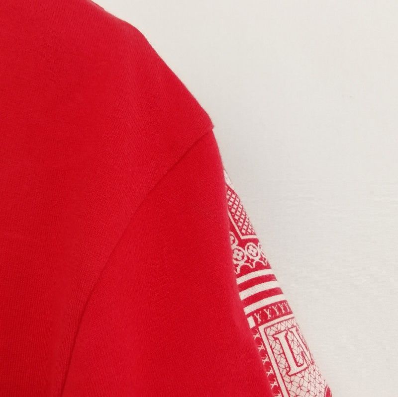 LOUIS VUITTON / Tシャツ/L/コットン/RED/総柄/HFY01WFMB/18awPLAYING CARD モノグラムトランプ ルイヴィトン LOUIS VUITTON HFY01WFMB 18AW PLAYING CARD モノグラム