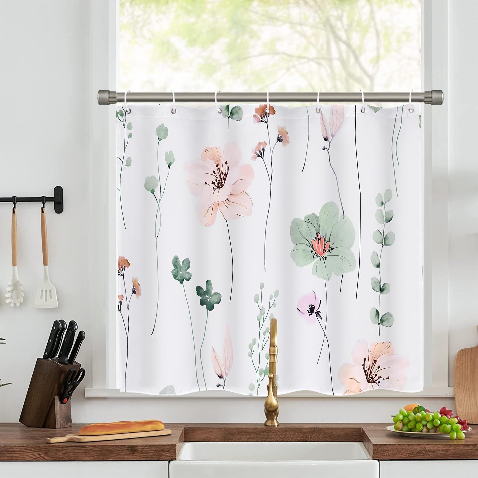 Amazon｜シャワーカーテン 防水 青い池の鯉の絵 バスカーテン 超リアル