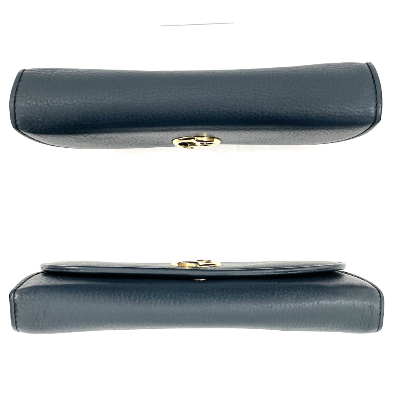 GUCCI グッチ ダブルG レザー 長財布 藍色 245739 マーモント