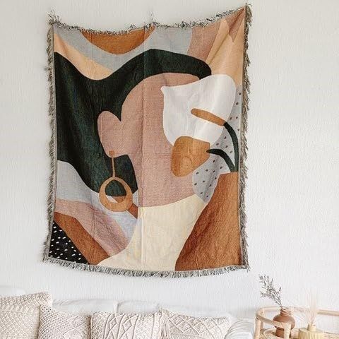 数量限定】マルチカバー， 北欧， ひざ掛け，フリンジ付き，アメリカ