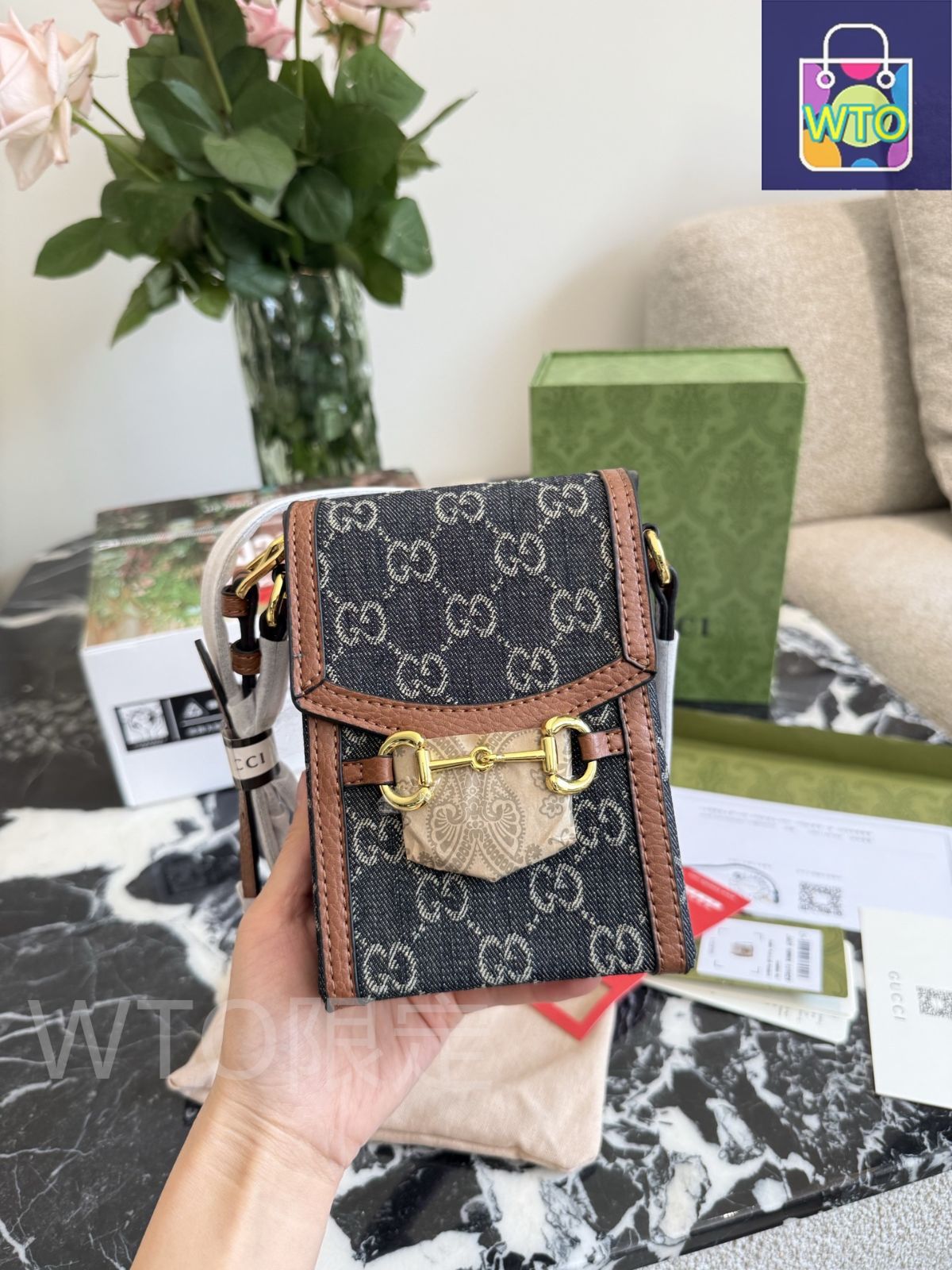 GUCCI ホースビット　ミニウォレット　財布　1955 すぐ届く！GUCCI〔ホースビット 1955〕ミニウォレット