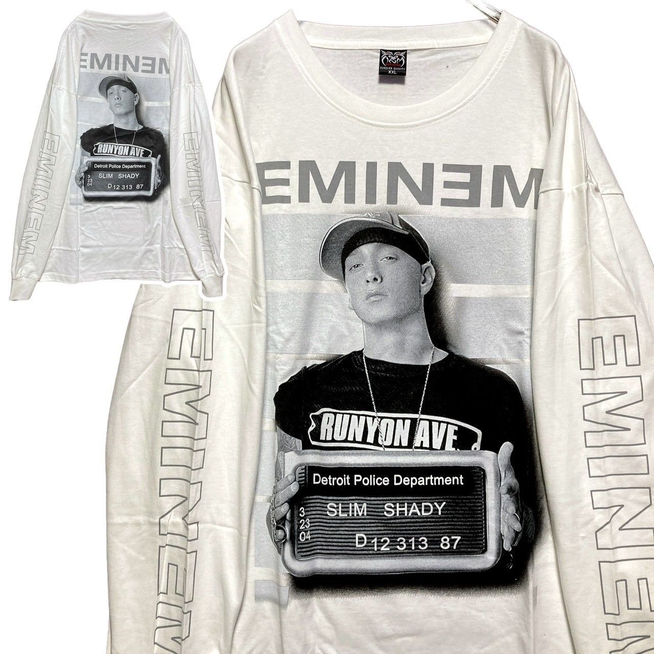 エミネム EMINEM 白 長袖 Tシャツ ロンT バンド ロングスリーブ 