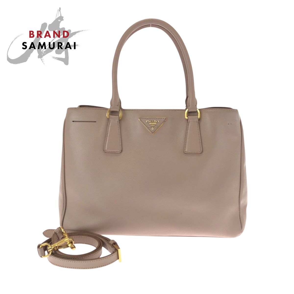 PRADA プラダ サフィアーノ ガリレア ピンク ゴールド金具 レザー 