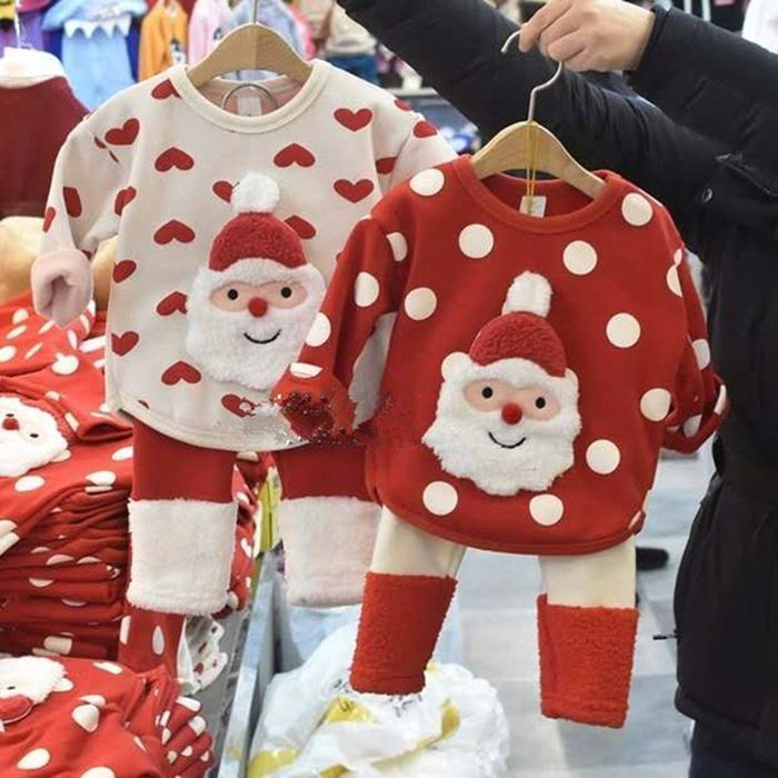 【新作 未使用】クリスマス 上下セット サンタ 子供服 コスプレ キッズ ベビー 赤ちゃん トップス パンツ 可愛い 子供 男の子 女の子 衣装 可愛い キッズ Xmas プレゼント 90 100 110 120