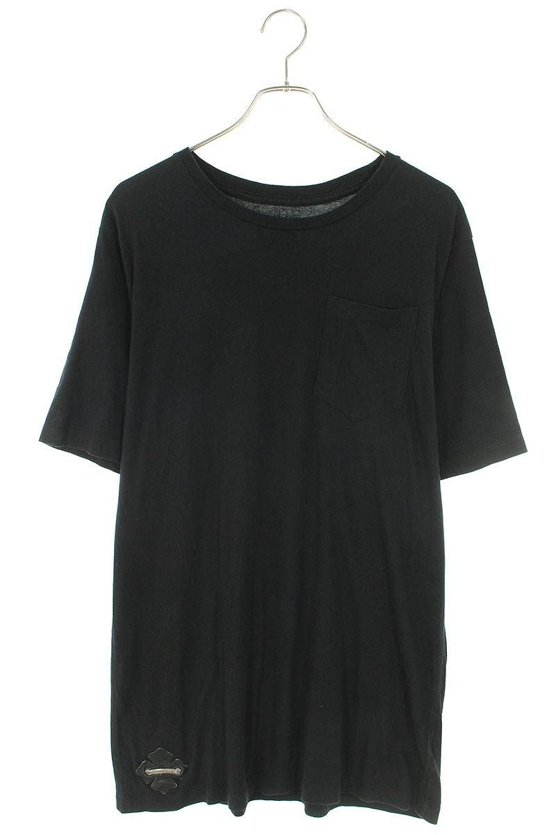 Tシャツ/カットソー(半袖/袖なし)クロムハーツ CHプラスレザーパッチTシャツ  メンズ L