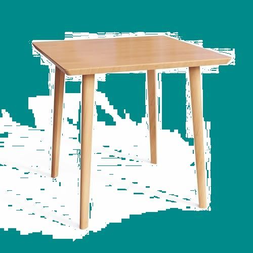 数量 Skovtree ダイニングテーブル 高さ75cm 2人用 正方形 食卓 竹製 角張らず シンプル 手作りの天板 奥行76x幅76cm 浅いブラウン