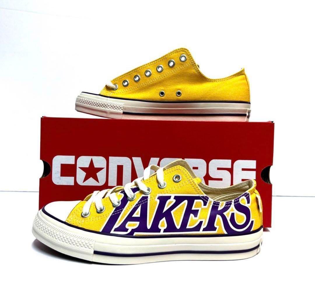 27cm新品希少CONVERSE NBA公式 LAKERS 送料込み