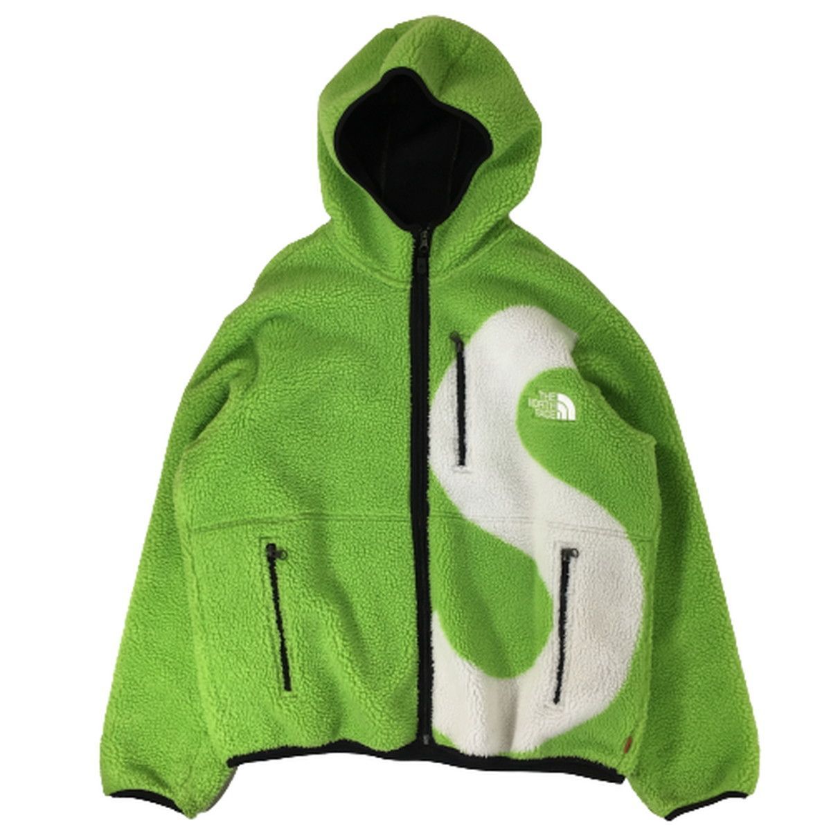 supreme ノースフェイス　S logo fleece グリーン　Lブルゾン