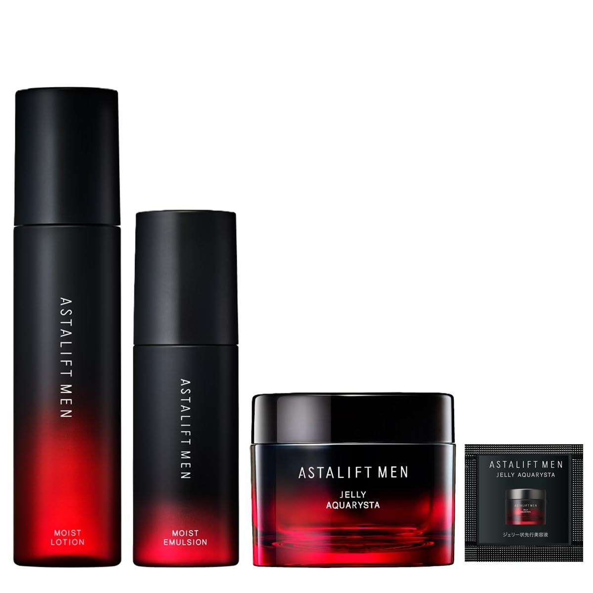 アスタリフト メン 先行美容液 化粧水 乳液 ジェリー アクアリスタ 60g モイスト ローション 120mL モイスト エマルジョン 80mL 先行美容液サンプル1包付