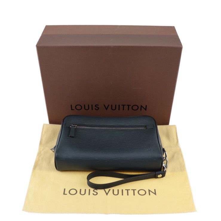 Louis Vuitton エピレザー ブラック クラッチバッグ Louis Vuitton エピレザー ブラック クラッチバッグ