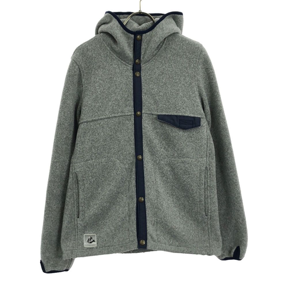 マウントレイニアデザイン USA製 長袖 ニットジャケット M グレー Mt RAINIER DESIGN SIXTYFORTY フード付 メンズ