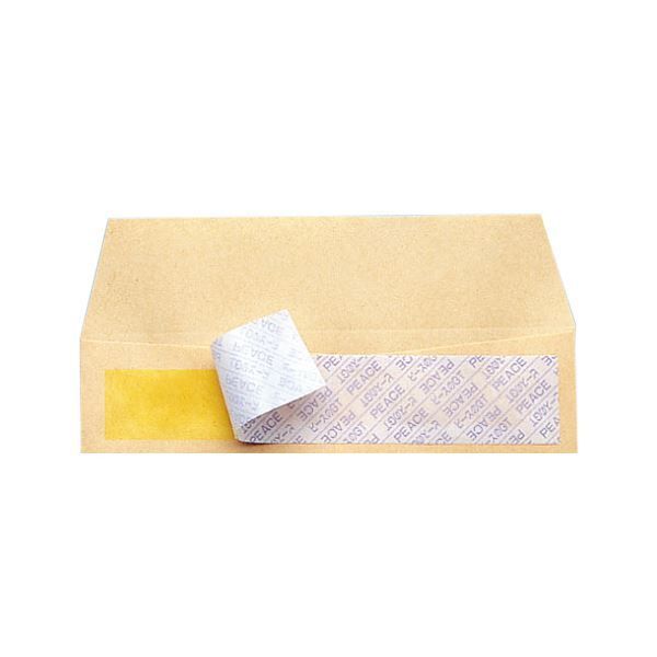ピース R40再生紙クラフト封筒テープのり付 角20 85g m2 業務用パック 792-30 1箱 500枚