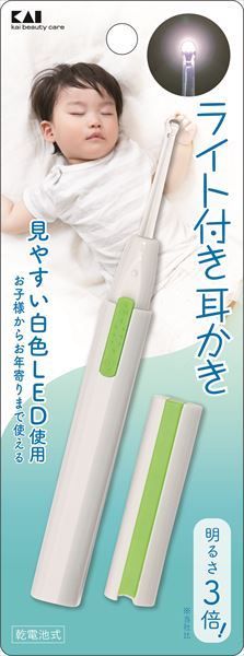 まとめ買い-12点セット ライト付き耳かき 白 ２０２０ 貝印 耳掃除 ツメきり
