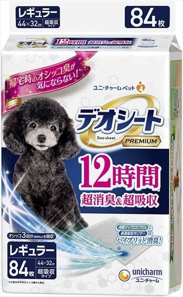 まとめ買い-4点セット デオシートＰｒｅｍｉｕｍ１２時間超消臭＆超吸収レギュラー８４枚 ペット用品