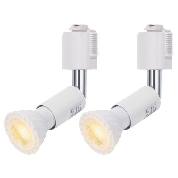 新着E11口金_電球色 DiCUNO ダクトレール用スポットライト E11口金 LED電球付き ライティングバー用スポットライト 5W 40W相当 LEDスポットライト 電球色 高演色性 ダクトレール用器具 ホワイト 広