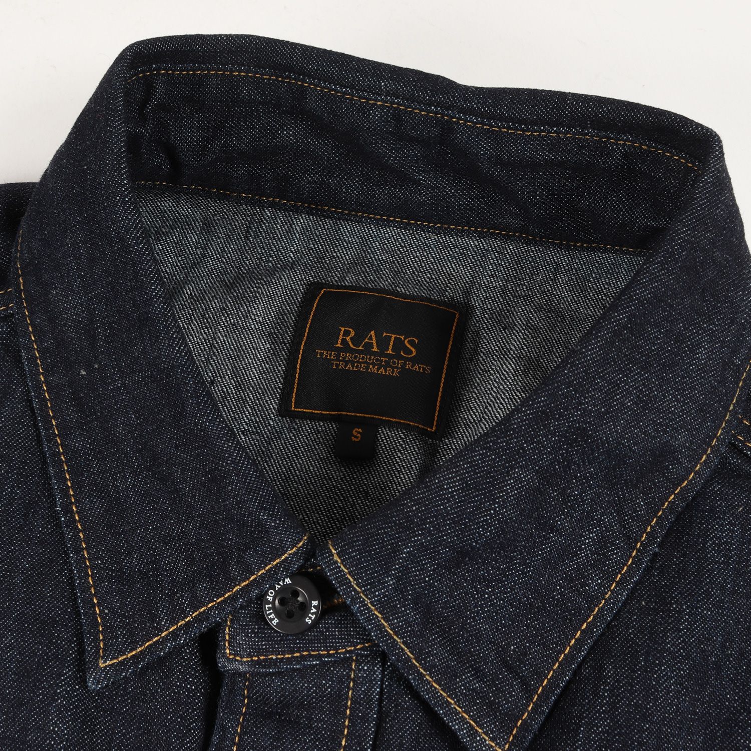 新品 RATS ラッツ シャツ サイズ:S 21AW ウエスタン デニム シャツ DENIM SHIRT インディゴ ブルー トップス  カジュアルシャツ 長袖 岡山製 【メンズ】