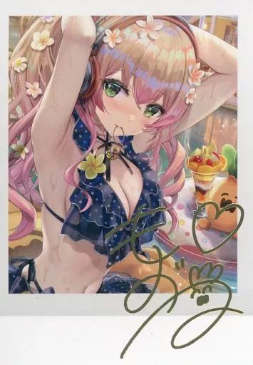 中古】キャラカード 桃鈴ねね 箔押し複製サイン入りorino描き 中古】キャラカード 桃鈴ねね 箔押し複製サイン入りorino描き