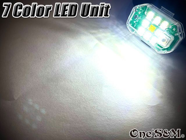｢ゆ｣ 【配線不要】 リモコン付き 爆光 ストロボ機能搭載 7Color LED 充電式LED 自転車 バイク 自動車 幅広く対応 4個1セット