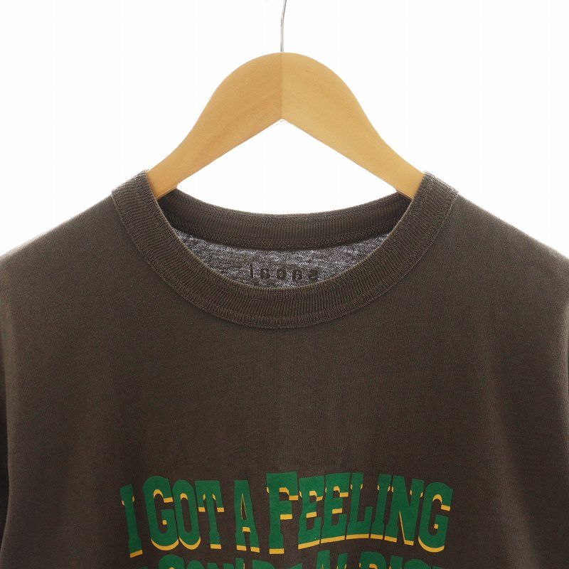 sacai◆23SS/Flock Print T-Shirt/Tシャツ/0/コットン/KHK/23-0465S sacai/23SS/Flock Print T-Shirt/T-shirt/0/Cotton/KHK/23-0465S