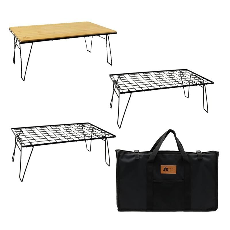 HIBARI フィールドラック キャンピングラック 3個+アルミ天板2個セット