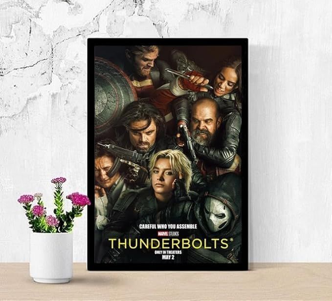 2点セット フレーム黒 映画ポスター サンダーボルツ マーベル US版 mi1 フレーム付-黒-】 映画ポスター サンダーボルツ Thunderbolts