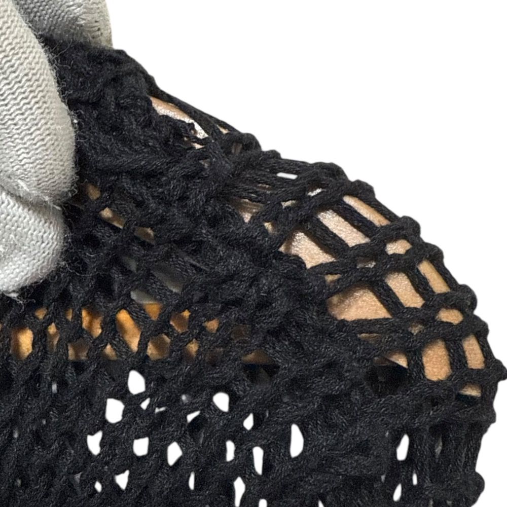 良品 Vivienne Westwood ANGLOMANIA ヴィヴィアンウエストウッドアングロマニア リネンブレンド 長袖 ニット セーター 38 ブラック レディース 古着 中古 Vivienne Westwood - 良品 Vivienne Westwood ANGLOMANIA