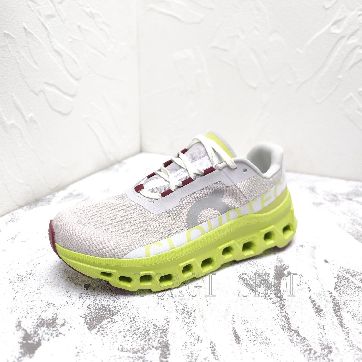 【大人気！】MONCLER☆軽量ランニングシューズグリーンホワイト On Cloudmonster ランニングシューズ メンズ レディー オール