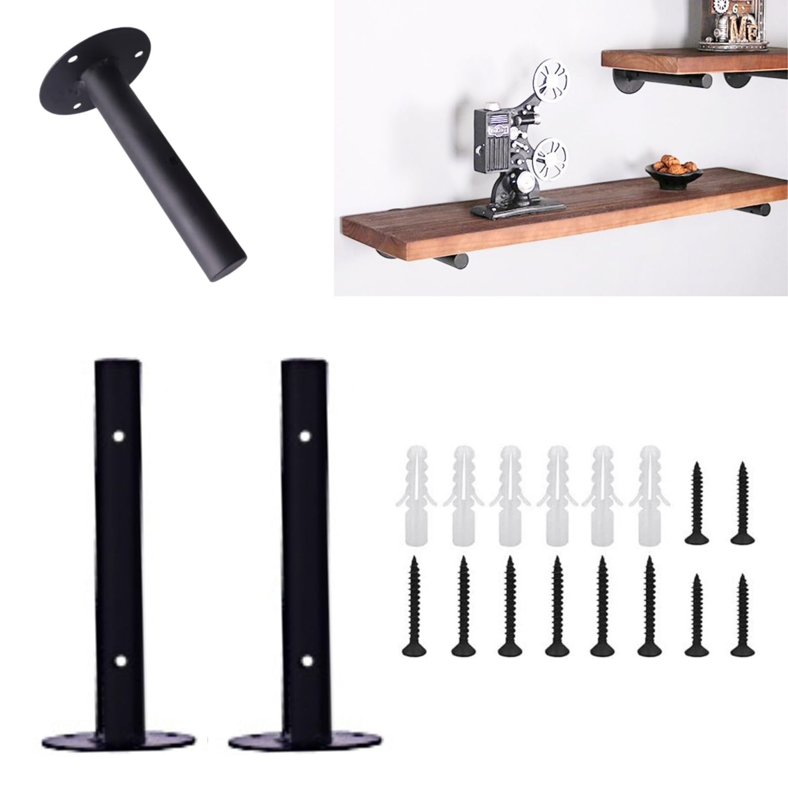 特価商品 3world シンプル 棚受け 金具 ブラケット DIY ビス付