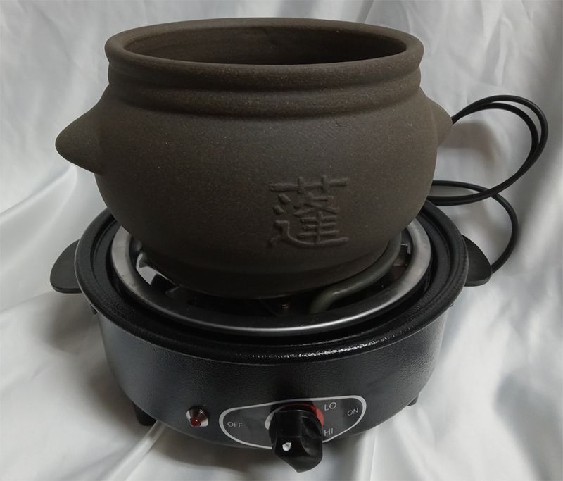 よもぎ蒸し黄土壺と電気コンロセット