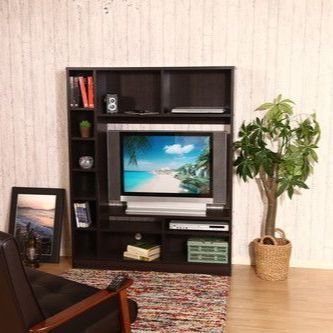 壁面 ユニット テレビボード ブラウン 幅120cm テレビ台 TVボード 飾り棚 ディスプレイ