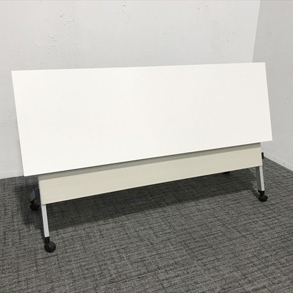 会議テーブル フラップ式 プラッテ 幕板付 W1800 内田洋行 ウチダ ピュアホワイト