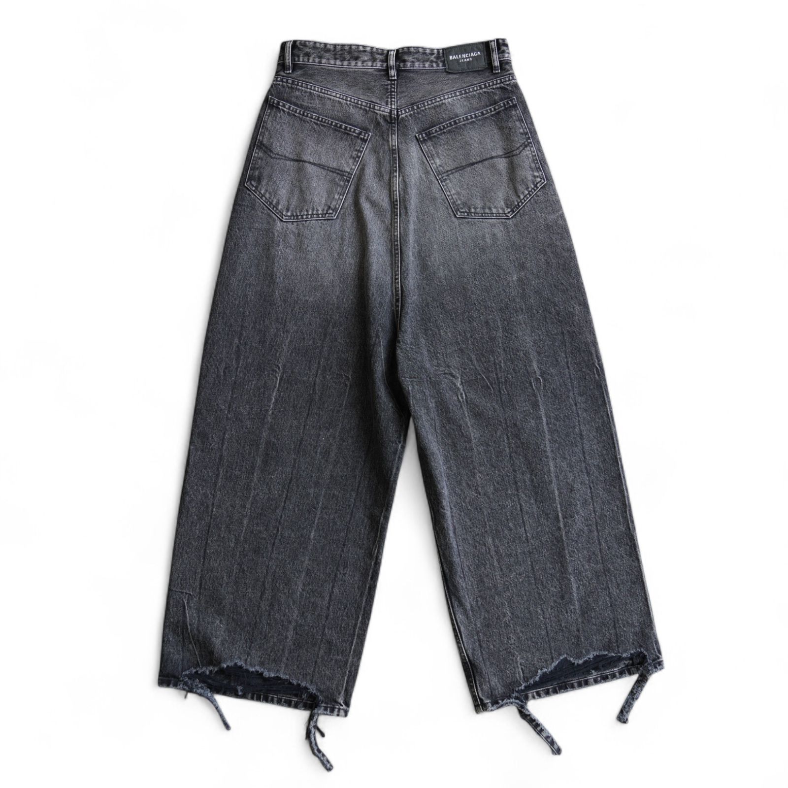 BALENCIAGA バレンシアガ ブラック ハイウェスト サルエル バギー