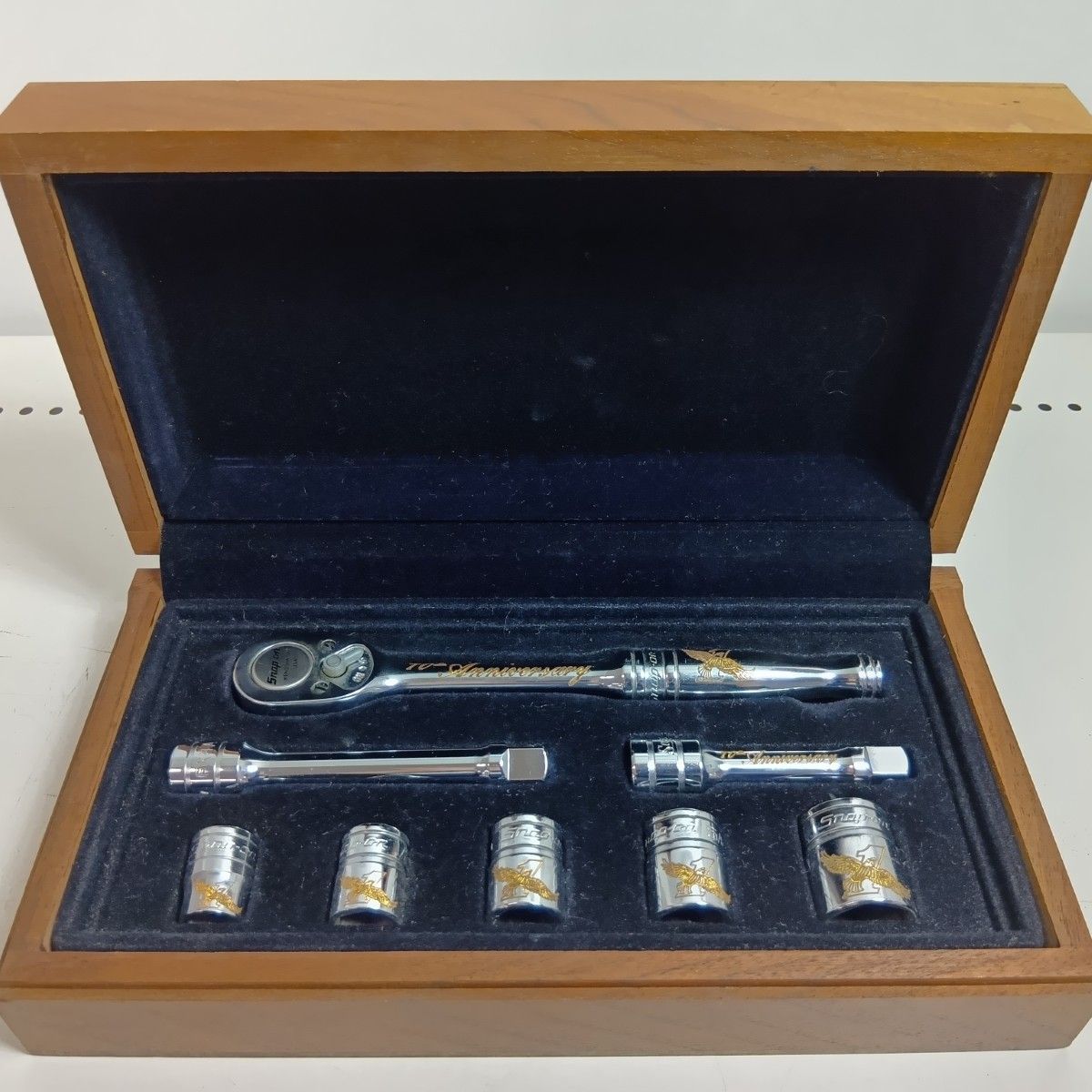 Snap-on スナップオン ラチェットハンドル 70周年 アニバーサリー ラチェットセット 程度B イーグルロゴ 3 8ソケット