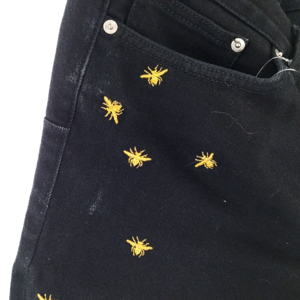 DIOR (ディオール) 18AW BEE刺繍スリムストレートデニムパンツ