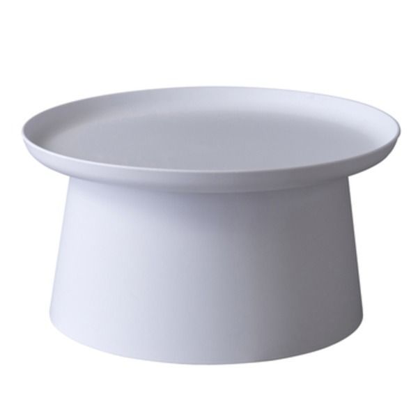 サイドテーブル ミニテーブル 直径70×高さ36cm Lサイズ 円形 ホワイト