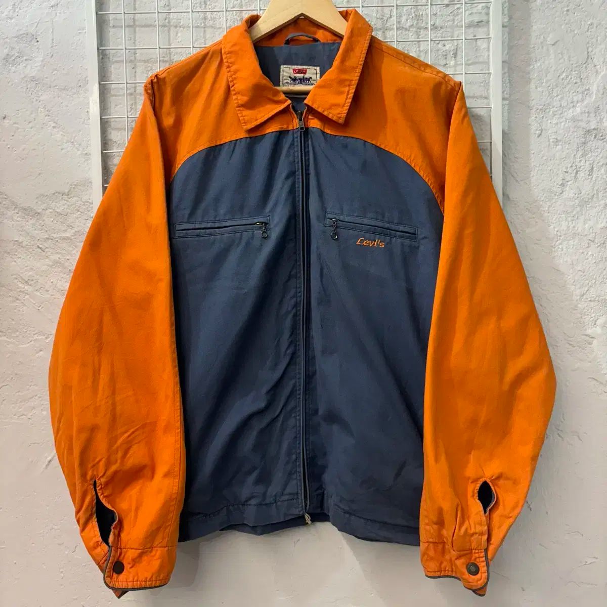 90s LEVI S リーバイス ヴィンテージ オレンジ ネイビー ワークジャケット XL