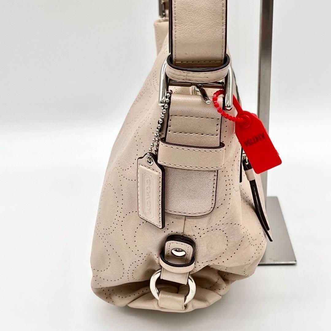 【美品】COACH シグネチャー パンチング トートバッグ 2way ベージュ 美品】COACH シグネチャー パンチング トートバッグ 2way