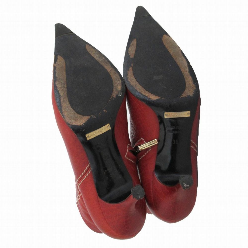 DOLCE&GABBANA　ドルチェ&ガッバーナ ブーツ　革靴 中古】 美品 DOLCE&GABBANA ドルチェ&ガッバーナ レザー バック