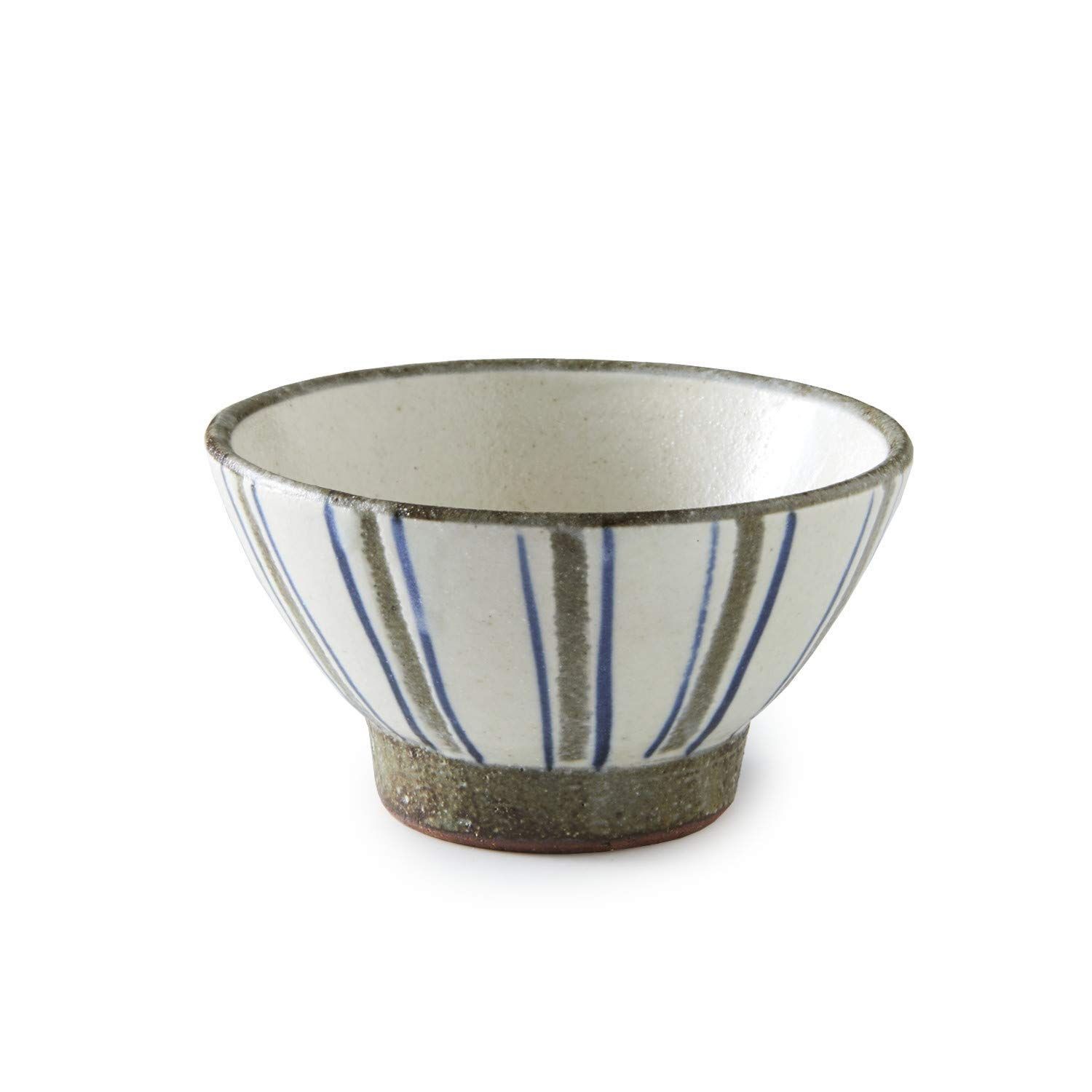 【在庫処分】Rikizo 茶碗 クラフトライスボウル 乾山白釉呉須削ぎ 直径11.1×高さ5.9cm 日本製 R-887332