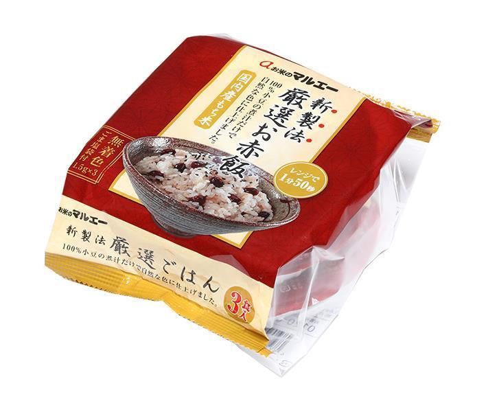 マルエー食糧 新製法 厳選お赤飯 160g×3 ×12個入× 2ケース ｜ 一般食品 レトルト 赤飯 レンジ 3食